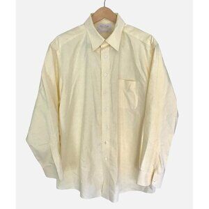 ROUNDTREE & YORKEE-GOLD LABEL-MENS YELLOW FITTED NON-IRON100% COTTON NECK 17